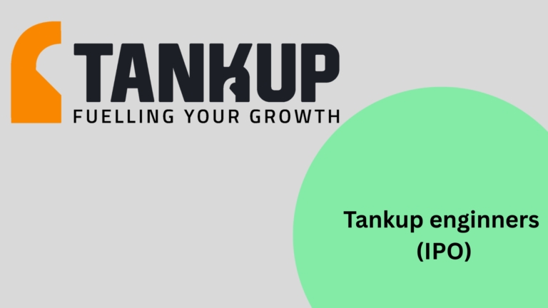 "TankUp Engineers logo with slogan 'Fuelling Your Growth' and IPO announcement text on a green circular background."